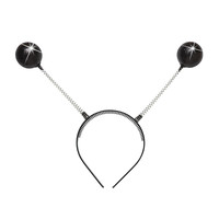 hoofdband met antenne, zwart glitter
