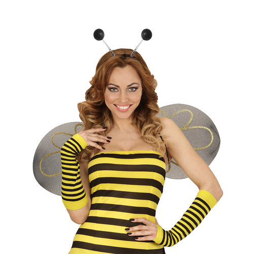 hoofdband met antenne, zwart glitter