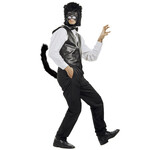 plushe kattenstaart, zwart