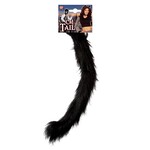 plushe kattenstaart, zwart