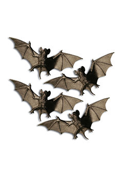 set van 4 vleermuizen, 11cm