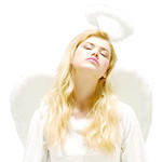 haarband met aureool, wit