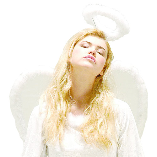 haarband met aureool, wit