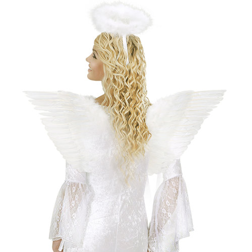 gevederde vleugels wit 86x31