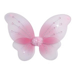 vleugels glitter rose met 12 steentjes