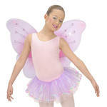 vleugels glitter rose met 12 steentjes