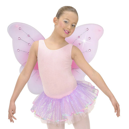 vleugels glitter rose met 12 steentjes