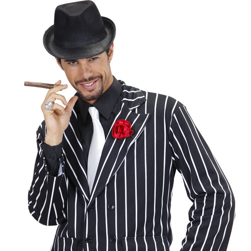 zwarte gangster hoed velt