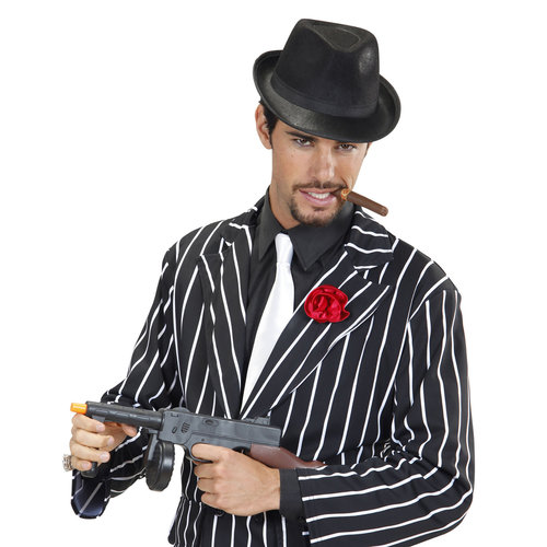 zwarte gangster hoed velt