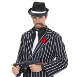 zwarte gangster hoed met witte band