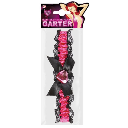 kousenband rose met rose hartje