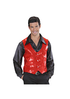 paillettenvest rood xl