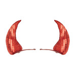 haarclips rode pailletten hoorntjes