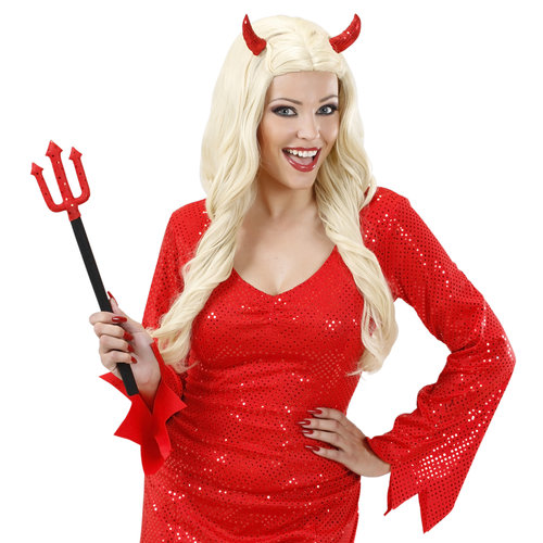 haarclips rode pailletten hoorntjes