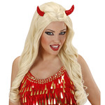 haarclips rode pailletten hoorntjes