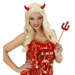 haarclips rode pailletten hoorntjes