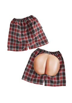 tartan short met billen