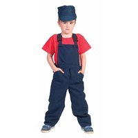 Blauwe werk overalls voor kinderen