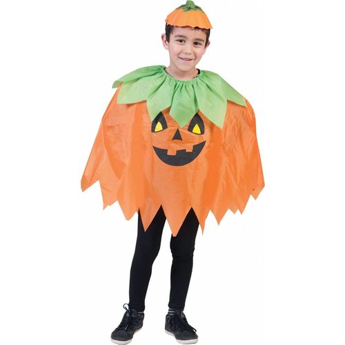 Kinder pompoen cape voor Halloween