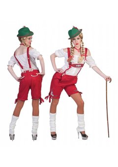 Rode lederhosen voor dames