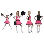 Cheerleader jurk dames roze