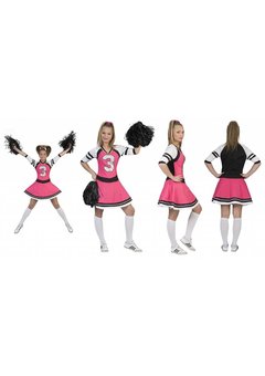 Cheerleader jurk dames roze