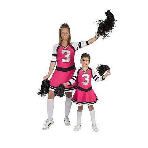 Cheerleader jurk dames roze