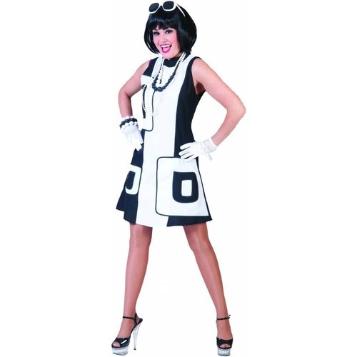 Zwart wit retro jurkje Ellis