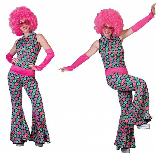 Disco Polka Dot Jumpsuit voor dames die van disco houden