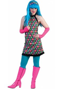 Roze jaren zeventig jurkjes voor party's