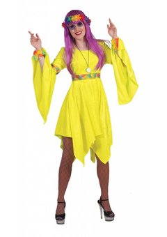 Gele hippie jurkjes voor feestjes