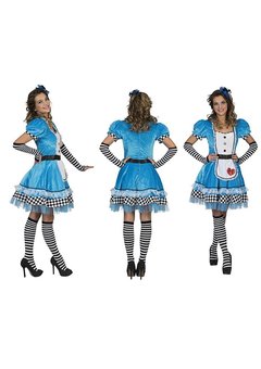 Alice in wonderland jurkje blauw
