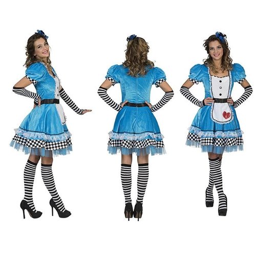 Alice in wonderland jurkje blauw