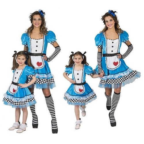 Alice in wonderland jurkje blauw