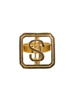 Ring dollarteken nep goud