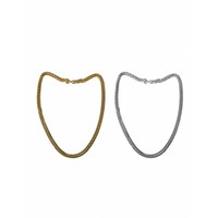 Mooie nep gouden pooier ketting fijn model