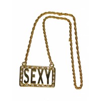 Ruige nep gouden halsketting sexy