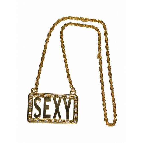 Ruige nep gouden halsketting sexy