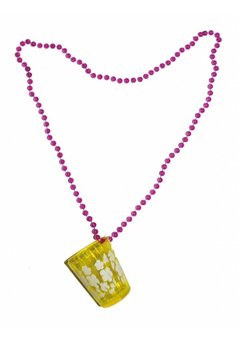 Halsketting shot glaasje geel