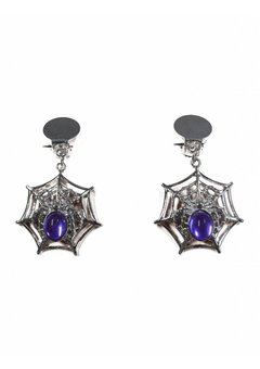 Oorbellen met spinnenweb hanger
