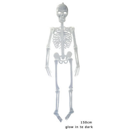 Decoratief hangend geraamte glow in the dark van 150cm