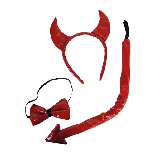 Halloween mooie rode duivel set