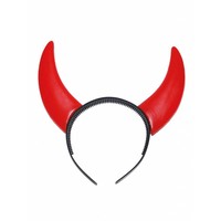 Diadeem duivel hoorntjes in rood