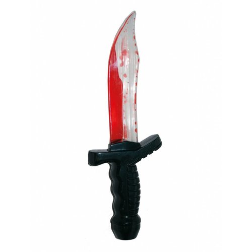 Eng mes met bloedspetters