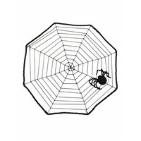 Eng spinnenweb met griezelige zwarte spin