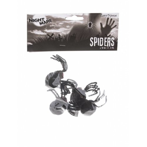 Handige zwarte spinnen griezel set