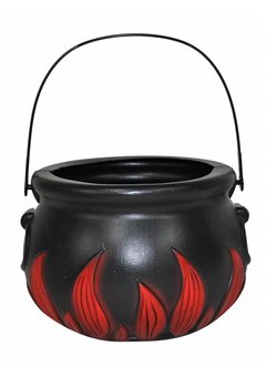Heksen ketel met vlammen