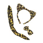 Mooie driedelige luipaard verkleed set