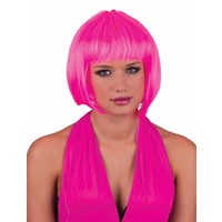 Mooie pruik sexy Holly in neon pink