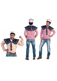 Blauwe marine kraag met anker